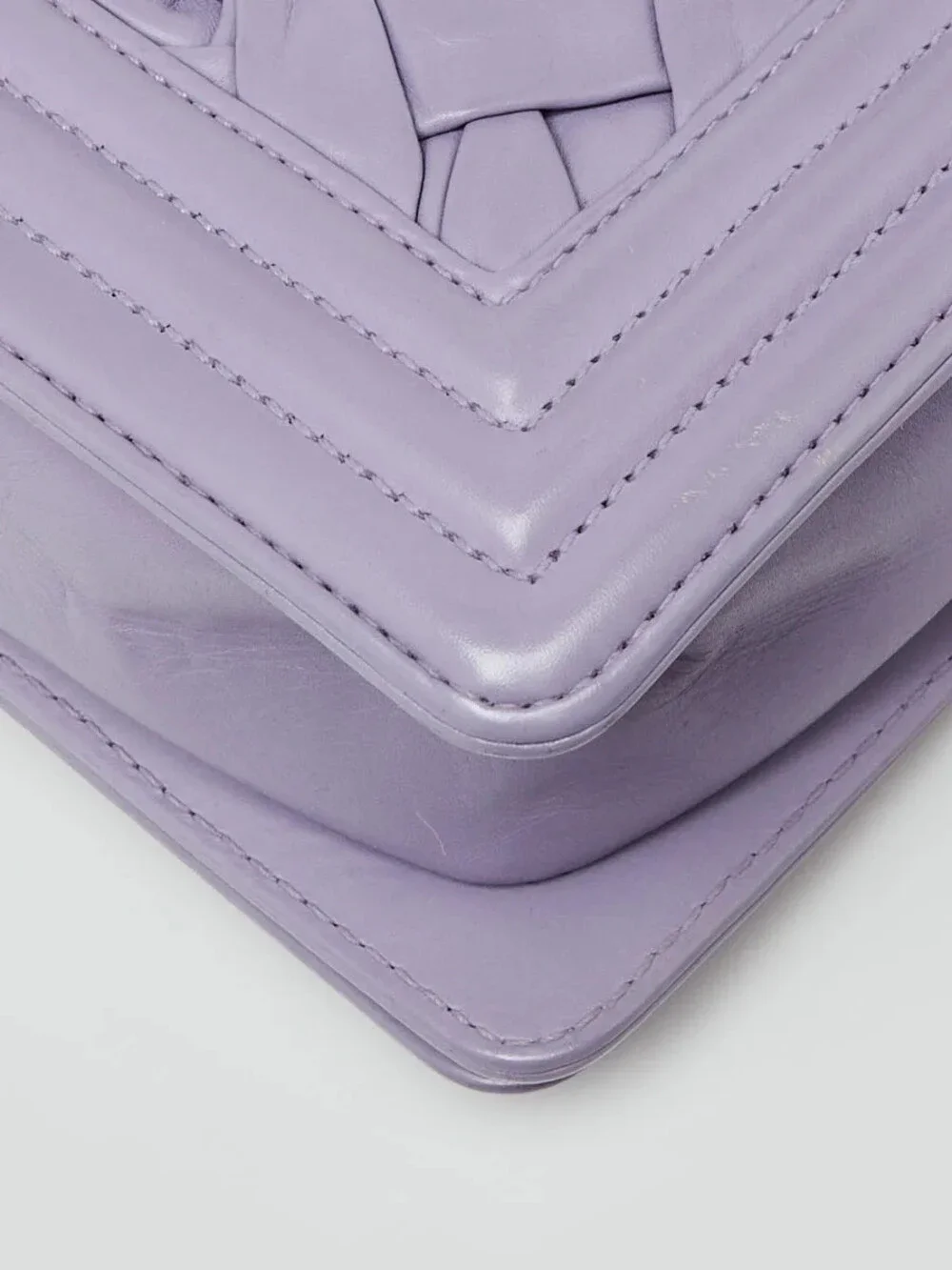 Chanel Purple Woven Lambskin Leather #235312C28B